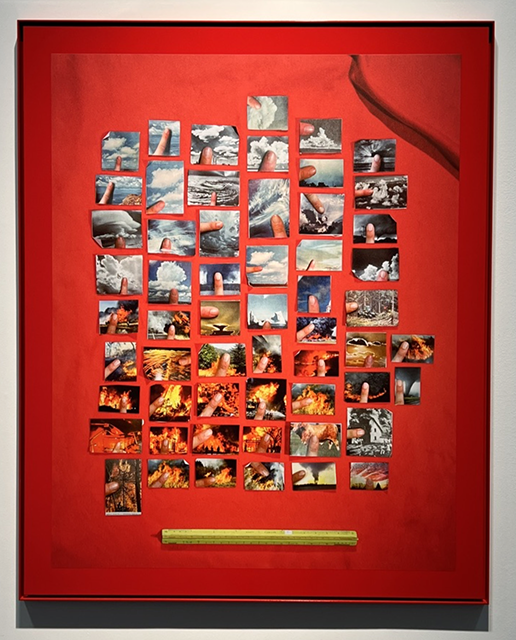 Unnamed collage work by Sara Cwynar featuring images of natural disasters
